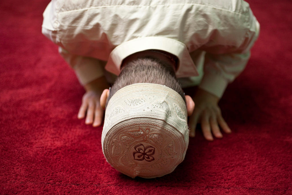 Muslim man praying