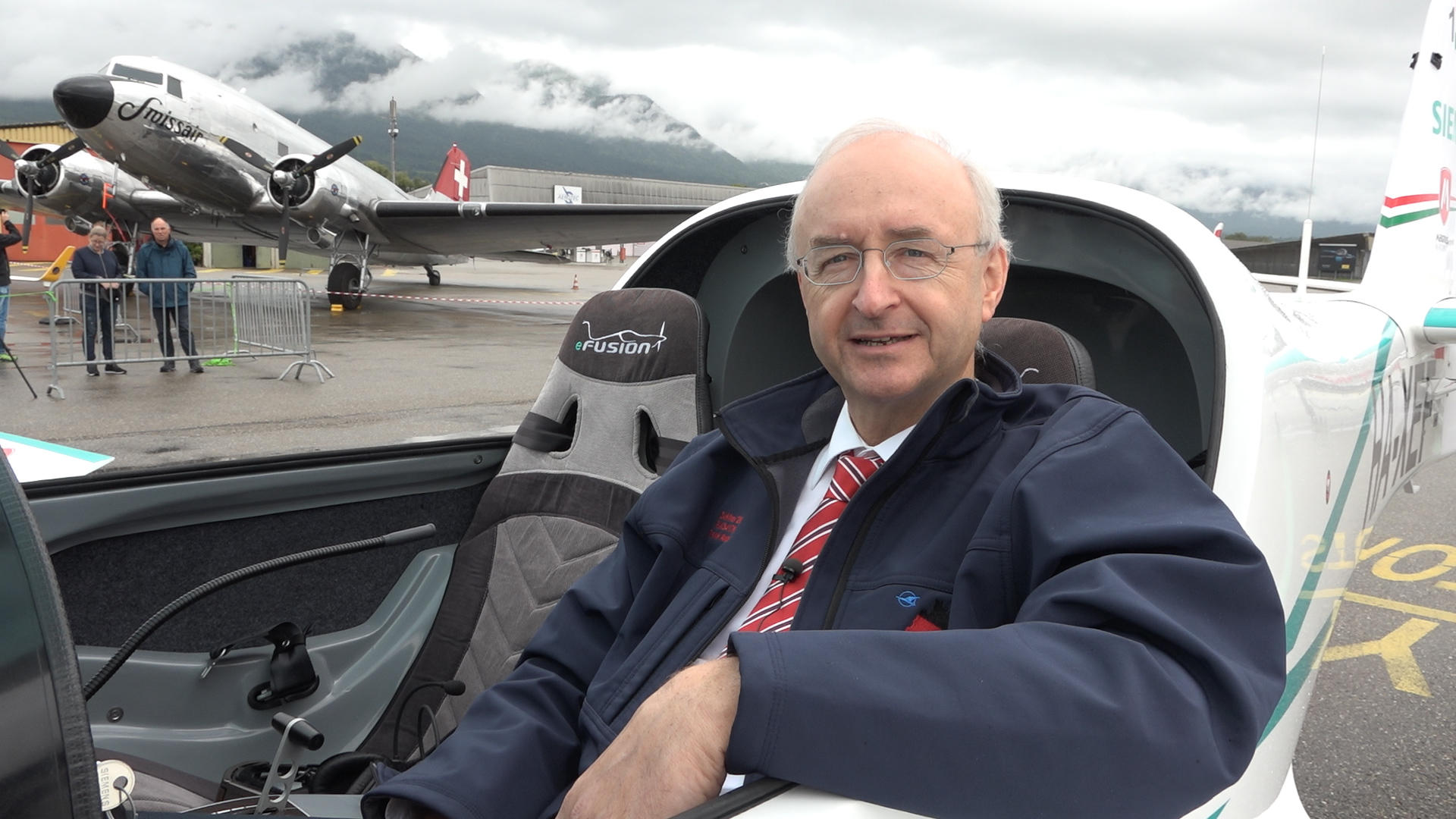 Frank Anton in the cockpit of the E-Fusion