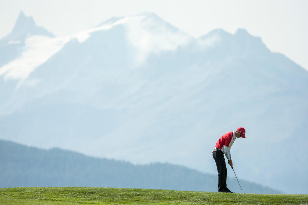 Swiss golfer Arthur Ameil-Planchin of Switzerland in action