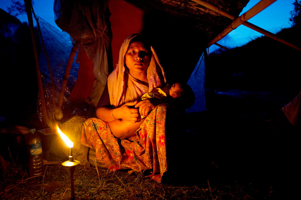 Rohingyas dans des camps de réfugiés au Bangladesh