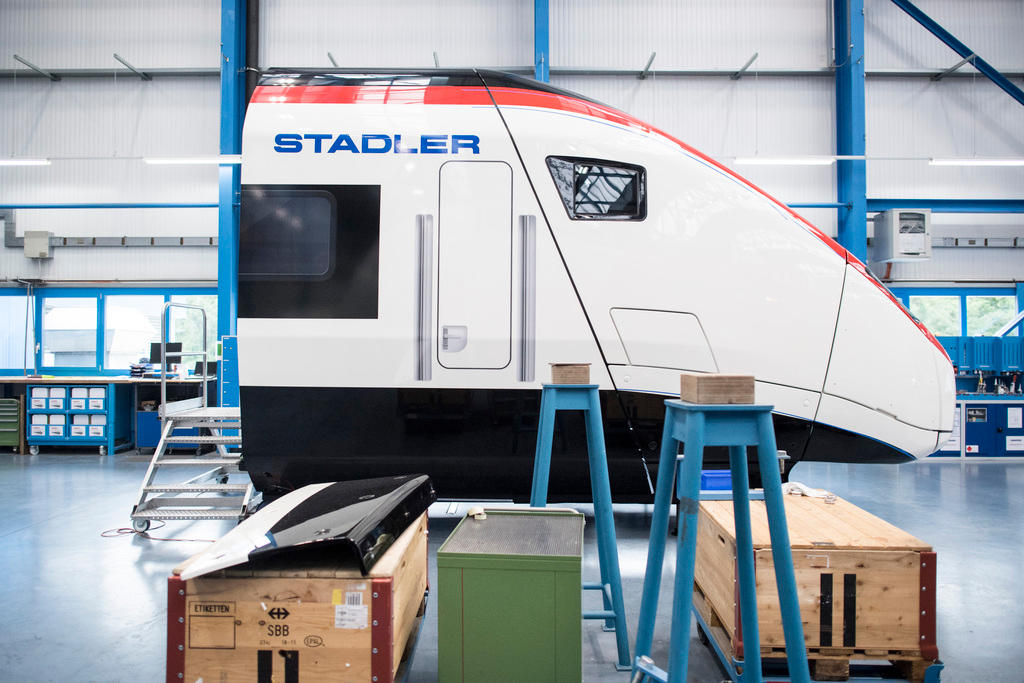 Stadler train being put together