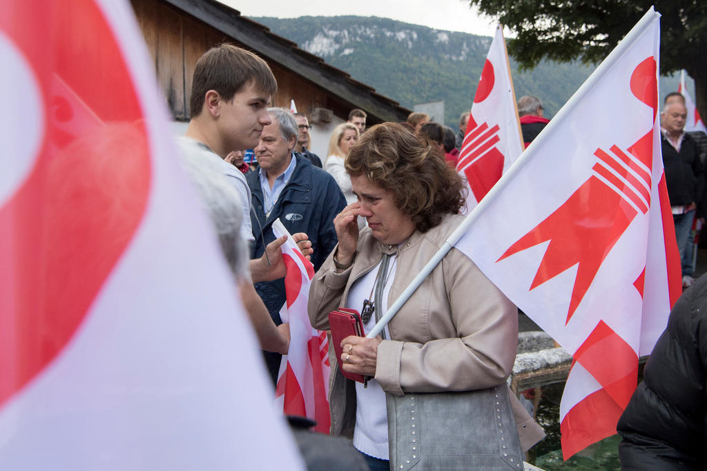A disappointed pro-Jura campaigner in Belprahon