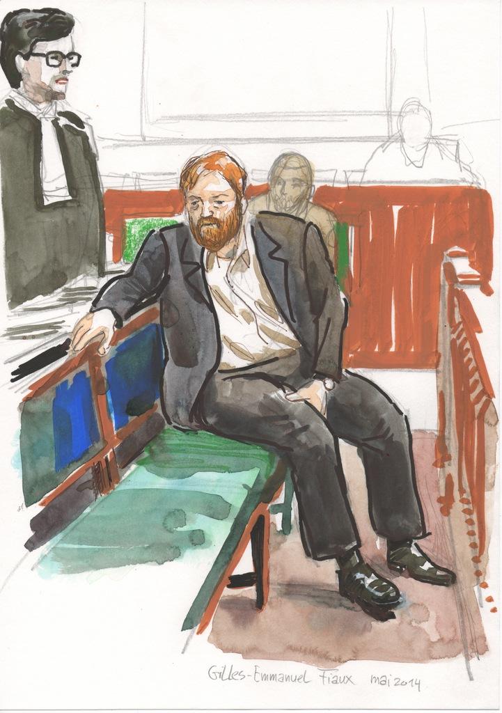 Sperisen in a court drawing from 2014