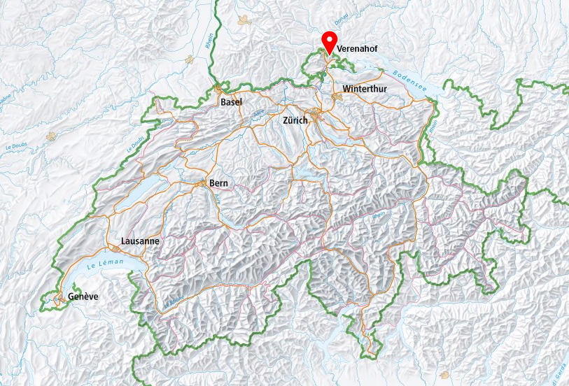 map of Switzerland