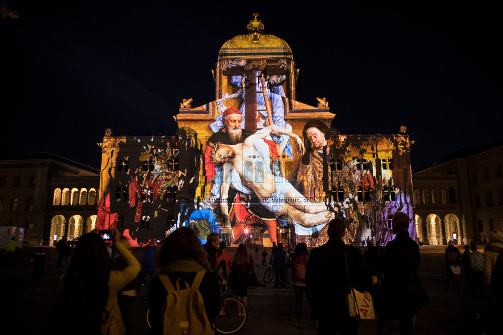 Lichtspektakel am Bundeshaus