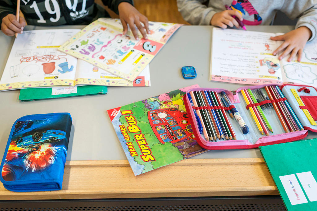Pupils working in class