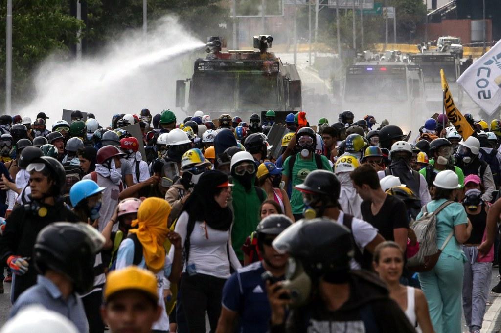 A street protest in Venezuela