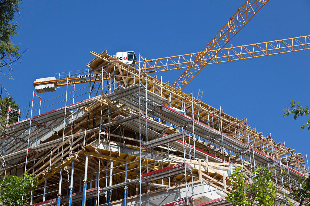 Des appartements de luxe en construction à Davos.