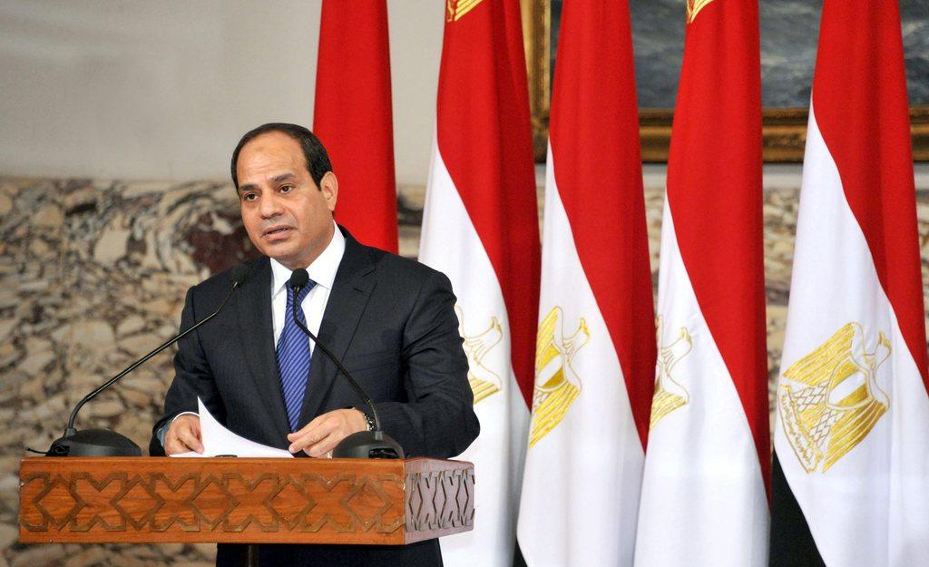 Ägyptens Präsident Abdel Fattah al-Sisi hält eine Rede.