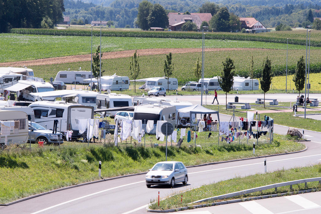 Caravans belonging to foreign traveller communities