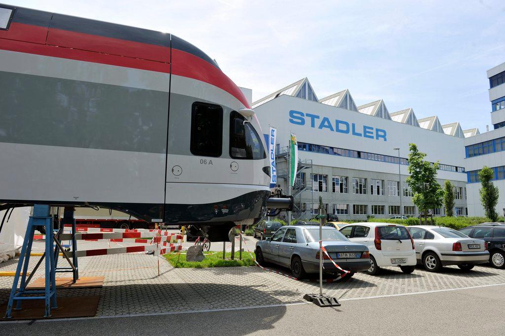 A train car under construction at Stadler Rail company in canton Thurgau, Switzerland