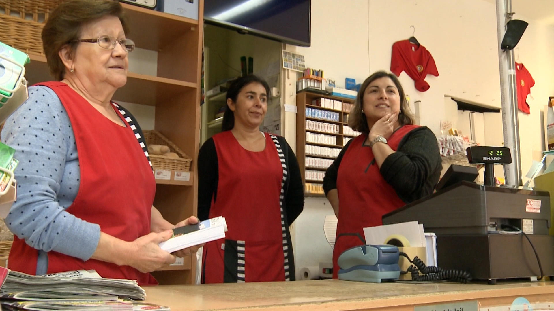 Portuguese women in grocery store