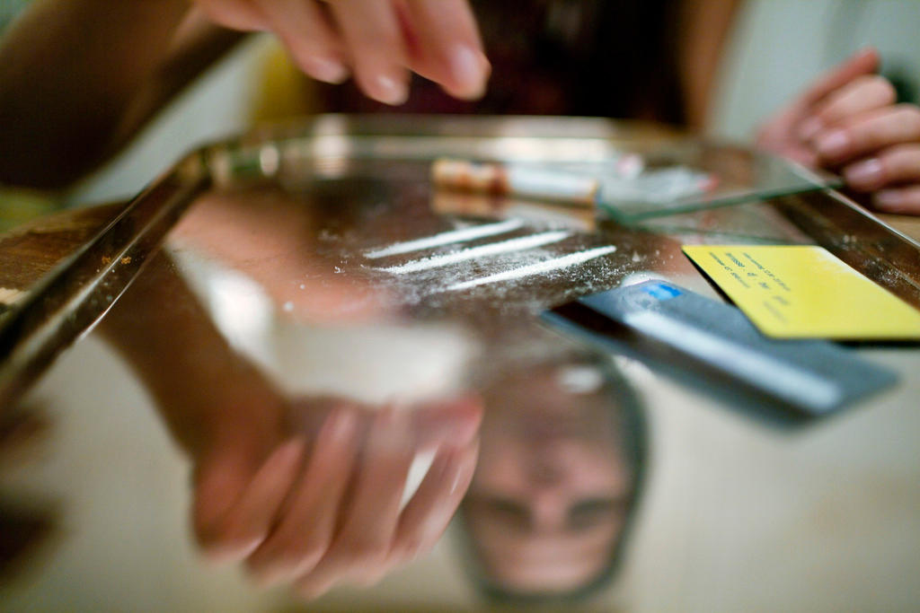 Strisce di cocaina.