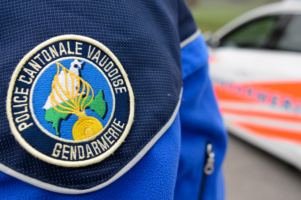 A badge of the Vaud cantonal police