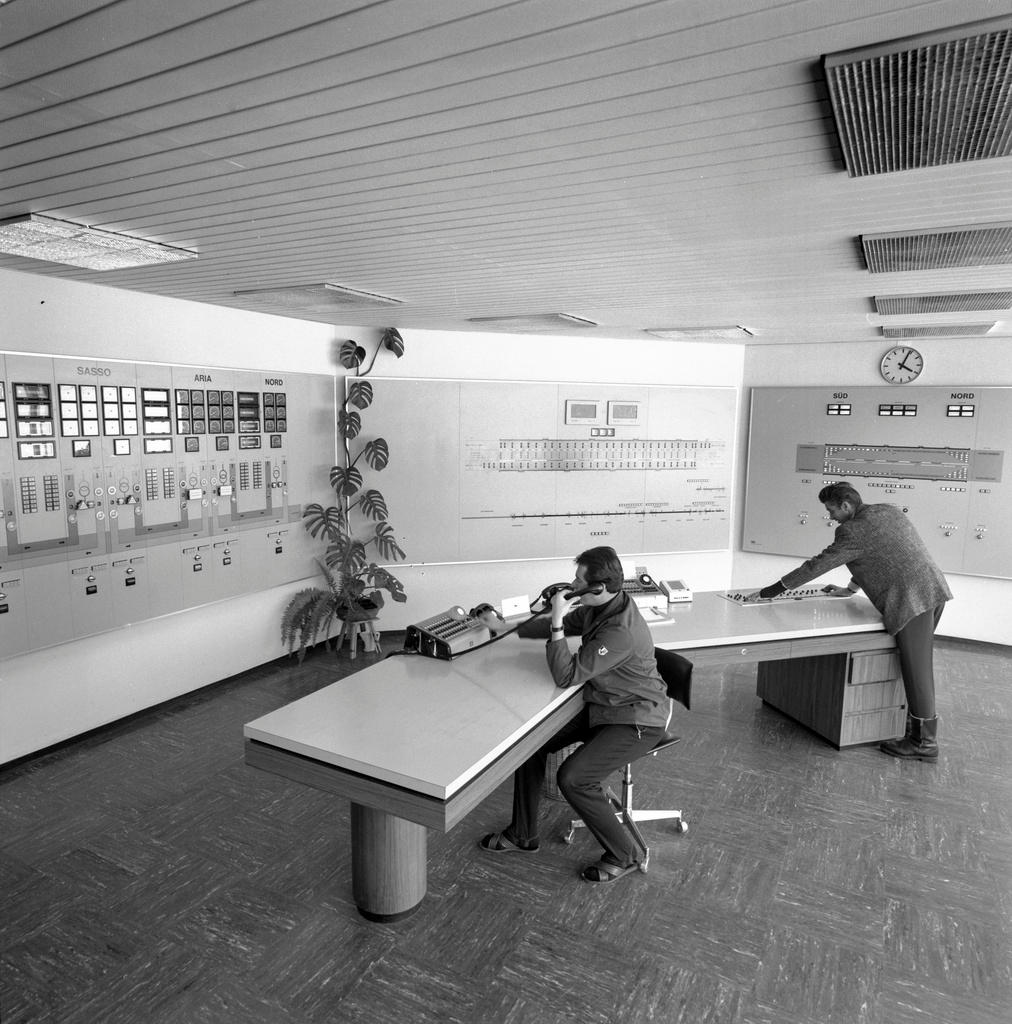 San Bernardino Tunnel southern control room.