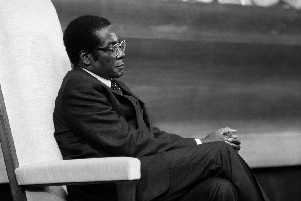 Robert Mugabe em Genebra, em 1983