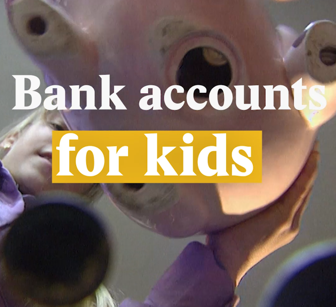 A cover image for a Nouvo video about an interactive piggy-bank.