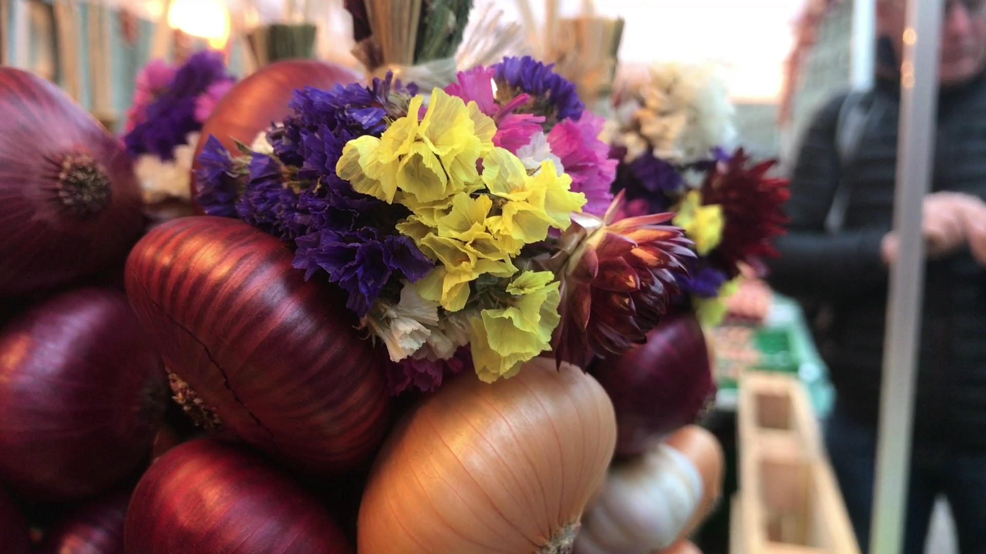 trenza con flores