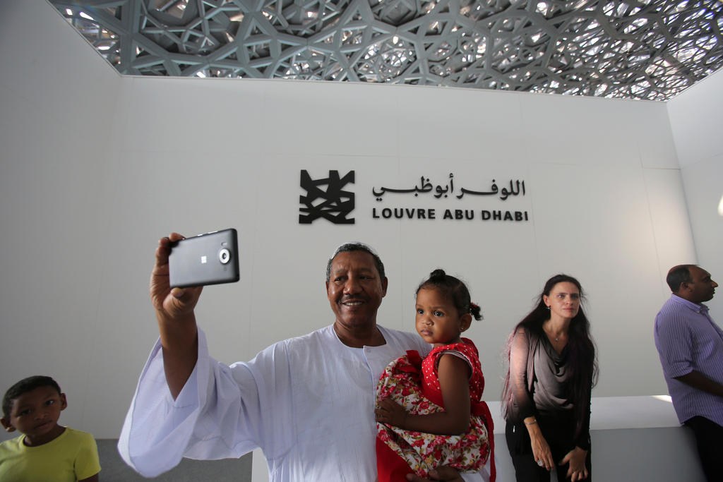 View outside the new Louvre Museum in Abu Dhab