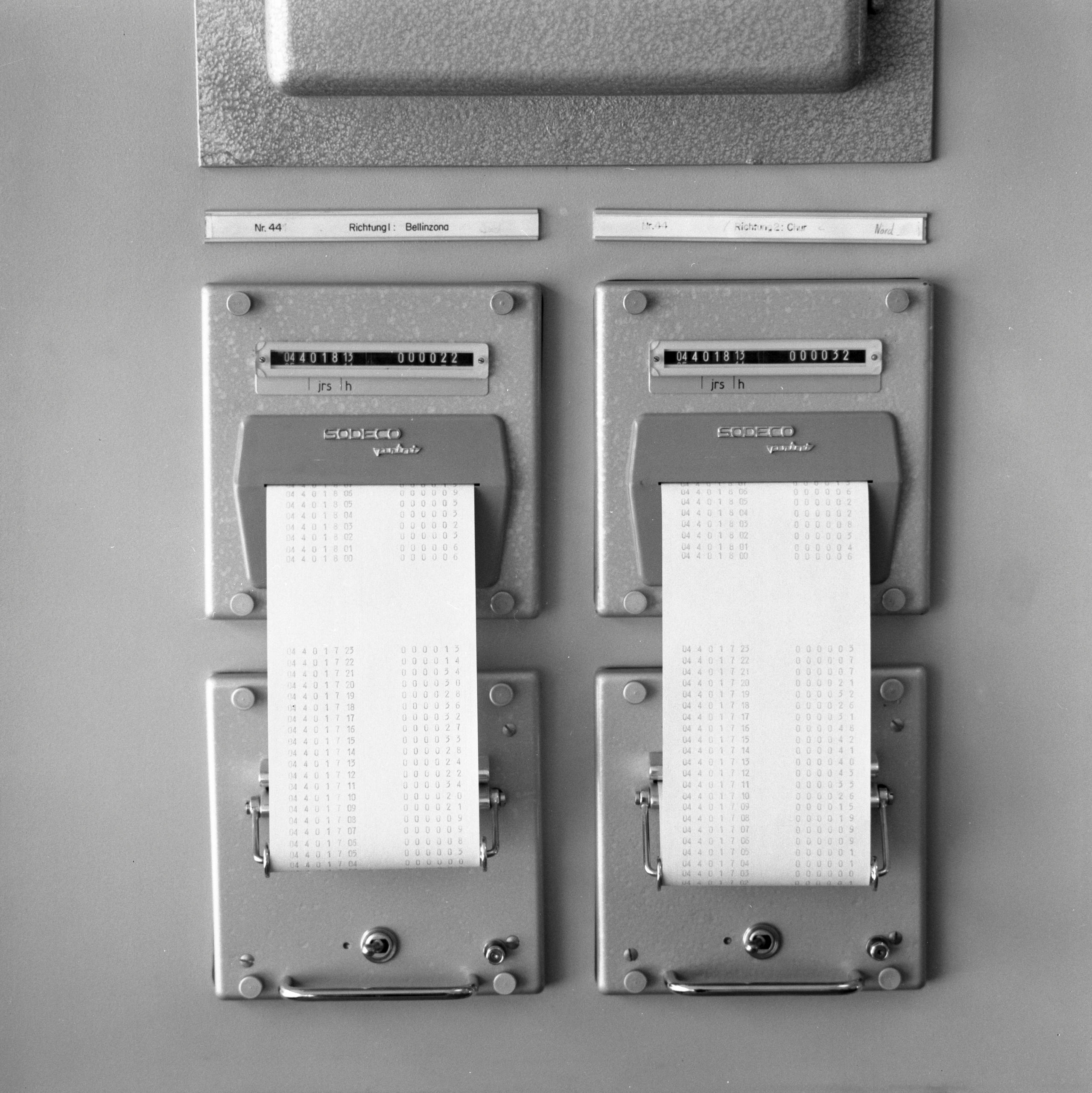 The vehicle counter of the San Bernardino tunnel.