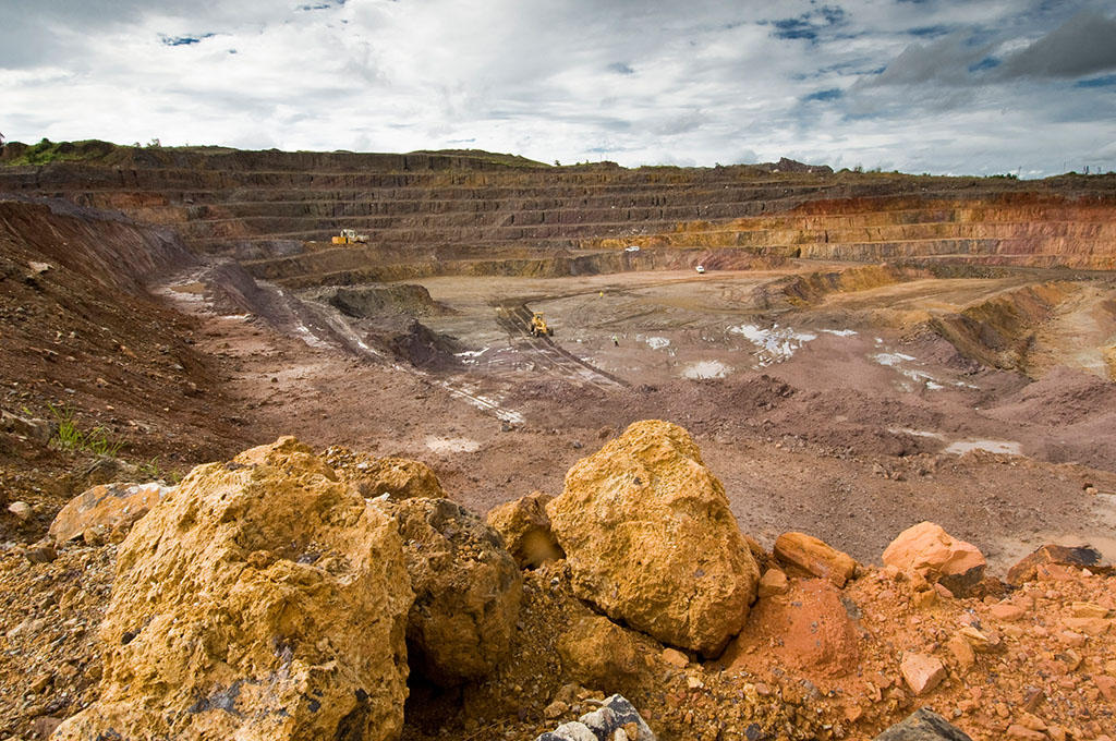 An open mining site in DRC