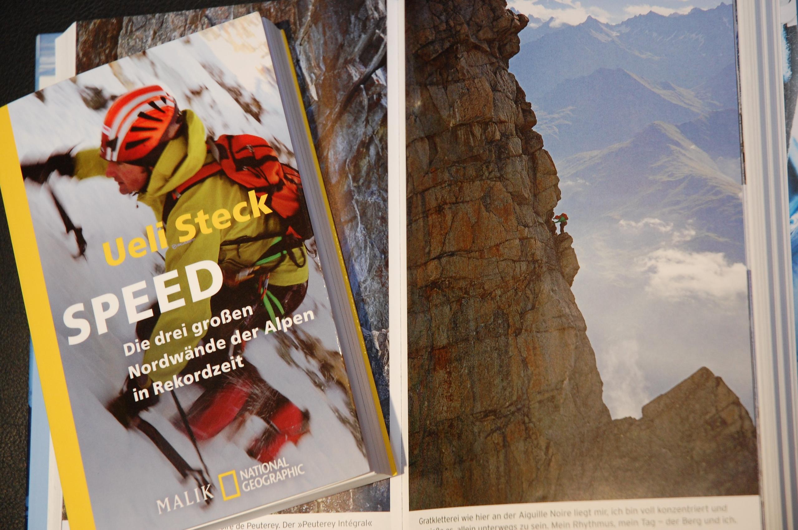 乌里·斯特克的自传《速度：阿尔卑斯三大北壁的世界记录》(2012年)，《下一步:每座山都让我改变》(2016年)