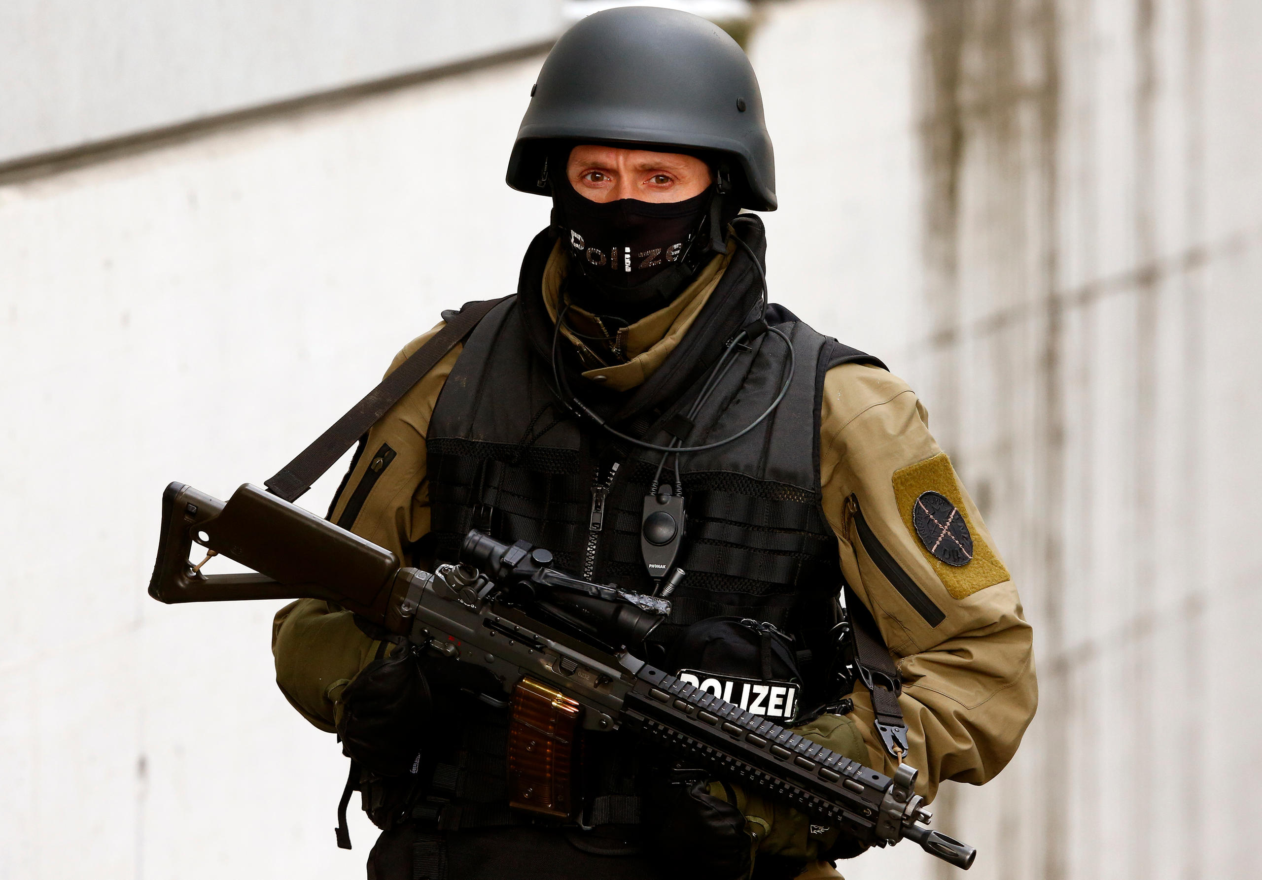 man in SWAT garb