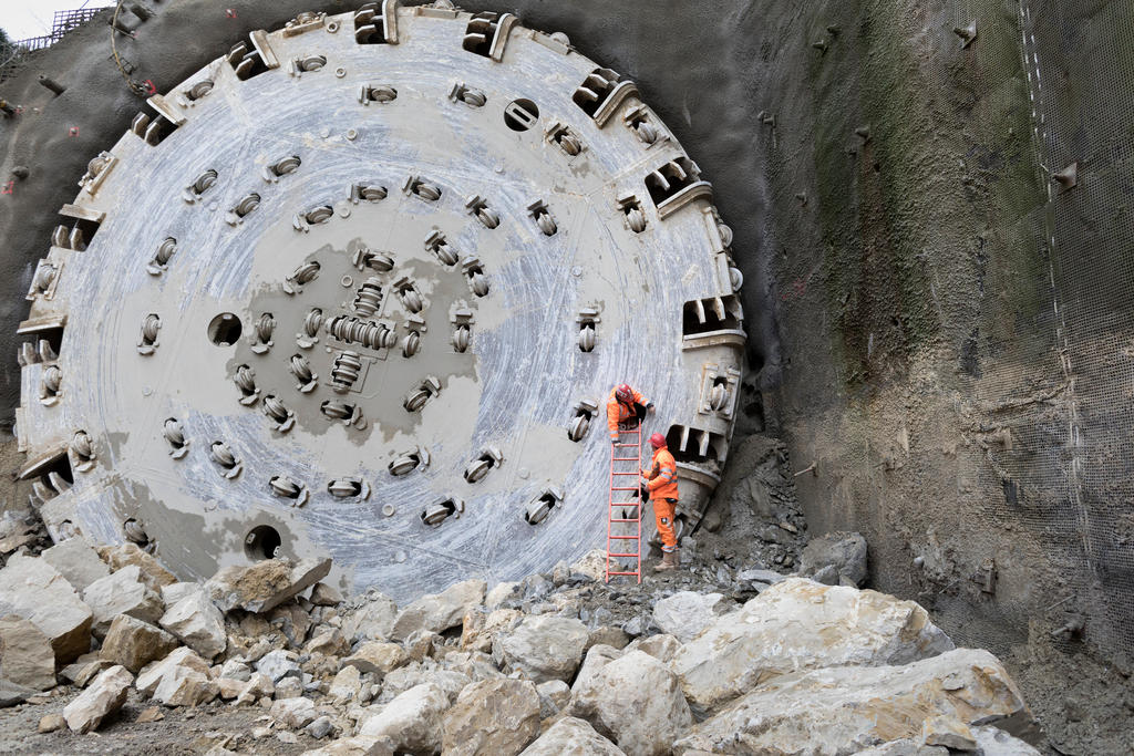 El túnel ferroviario de Bözberg tiene un diámetro de 12,6 metros.