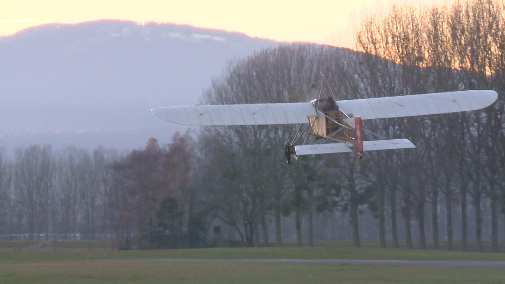 old plane flying