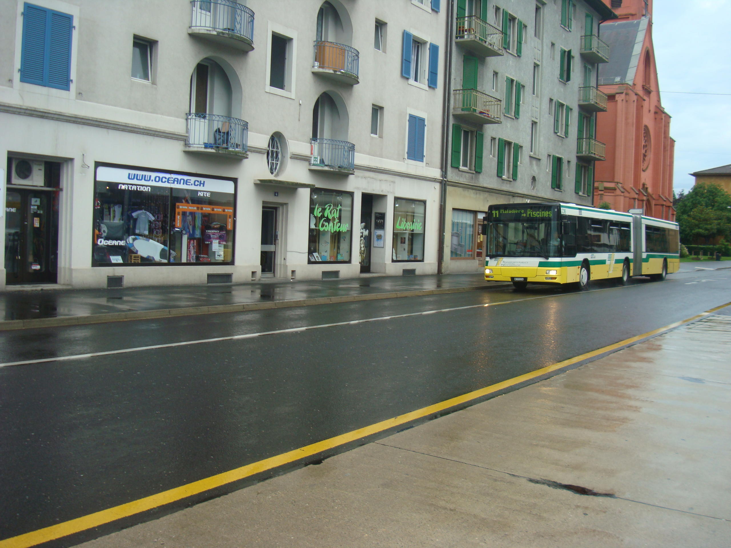 瑞士小城中的公共交通