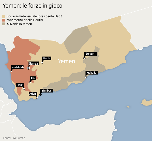 Mappa Yemen