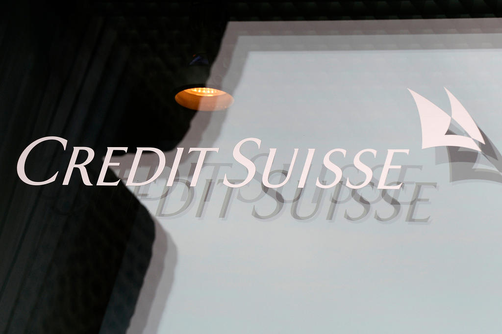 The Credit Suisse logo displayed on a window