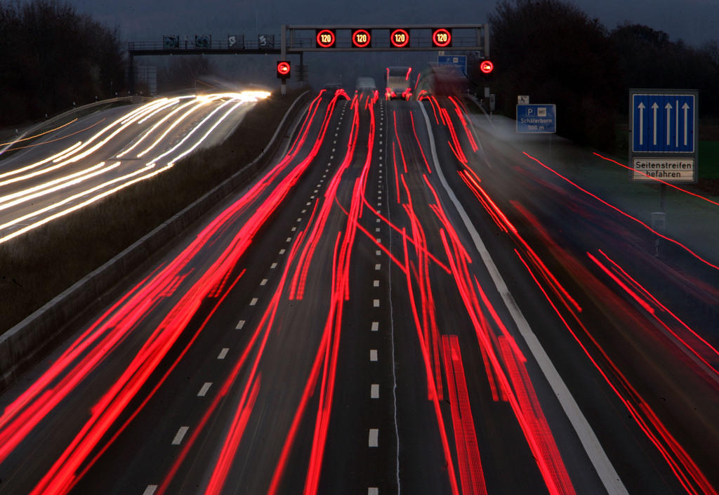 speeding car lights