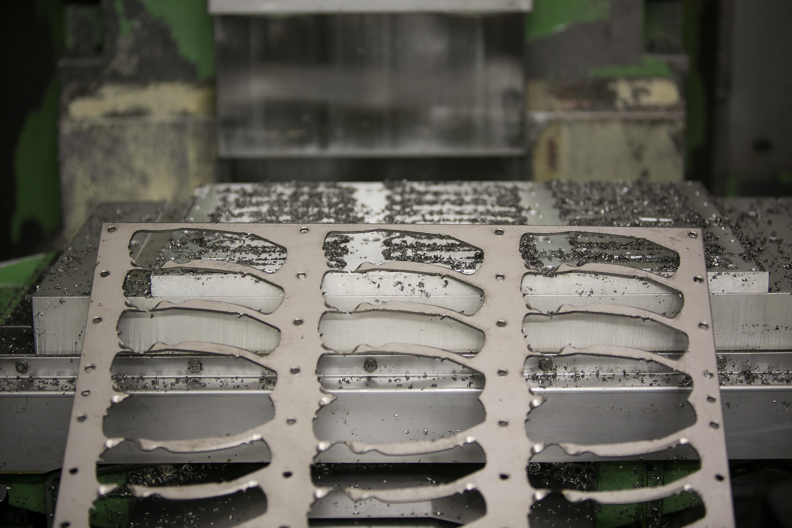 Ausgestanzte Metallplatte