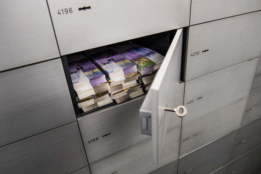 A Swiss bank deposit box