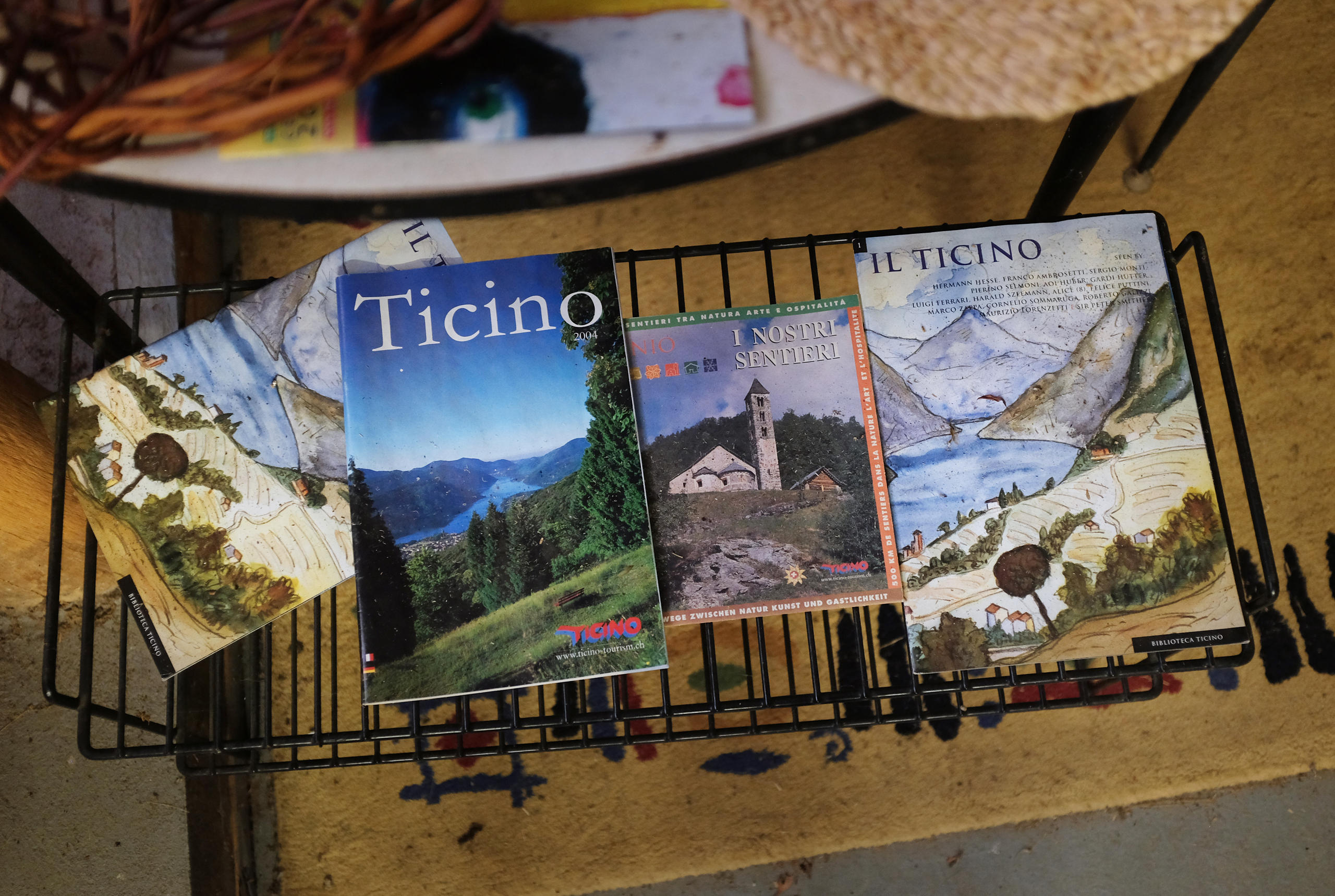 libri sul Ticino su un ripiano