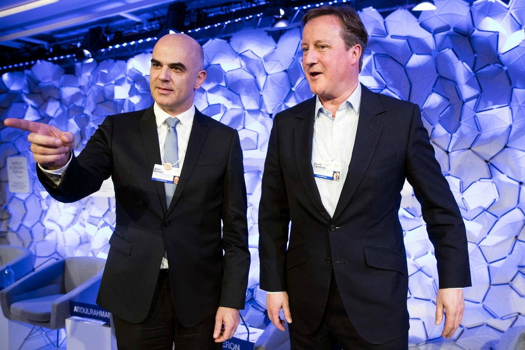 Alain Berset and David Cameron.