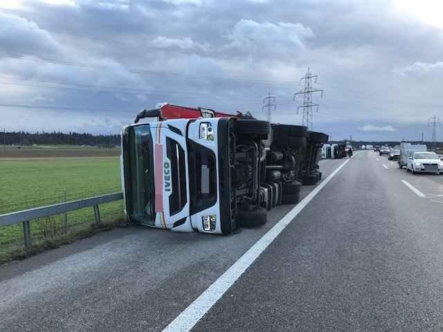 overturned truck