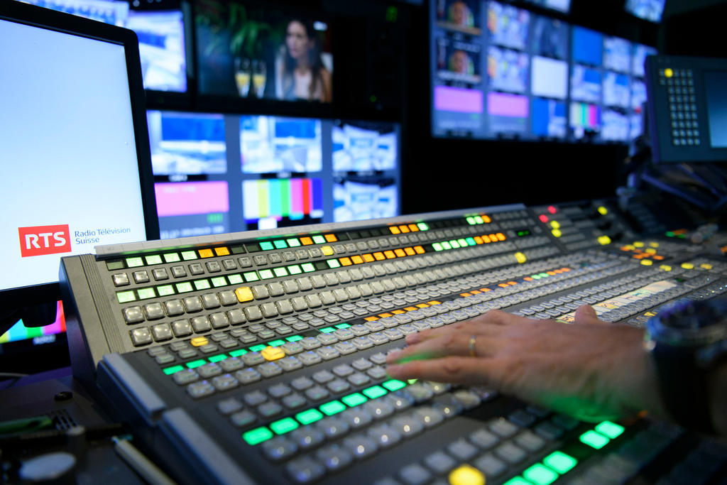 Mixing desk at RTS public television