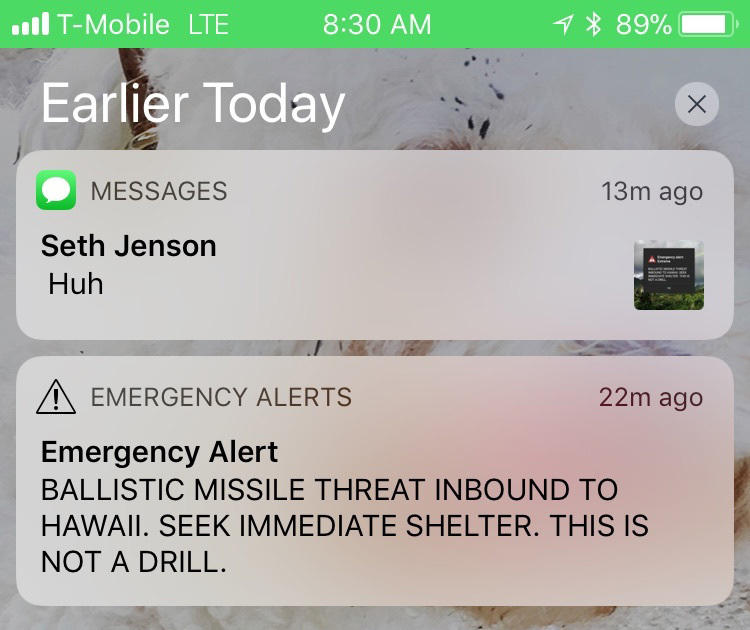 Un falso allarme missilistico ha gettato nel panico la popolazione delle Hawaii