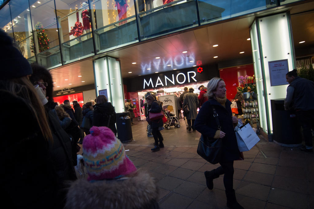 Shoppers in a high street