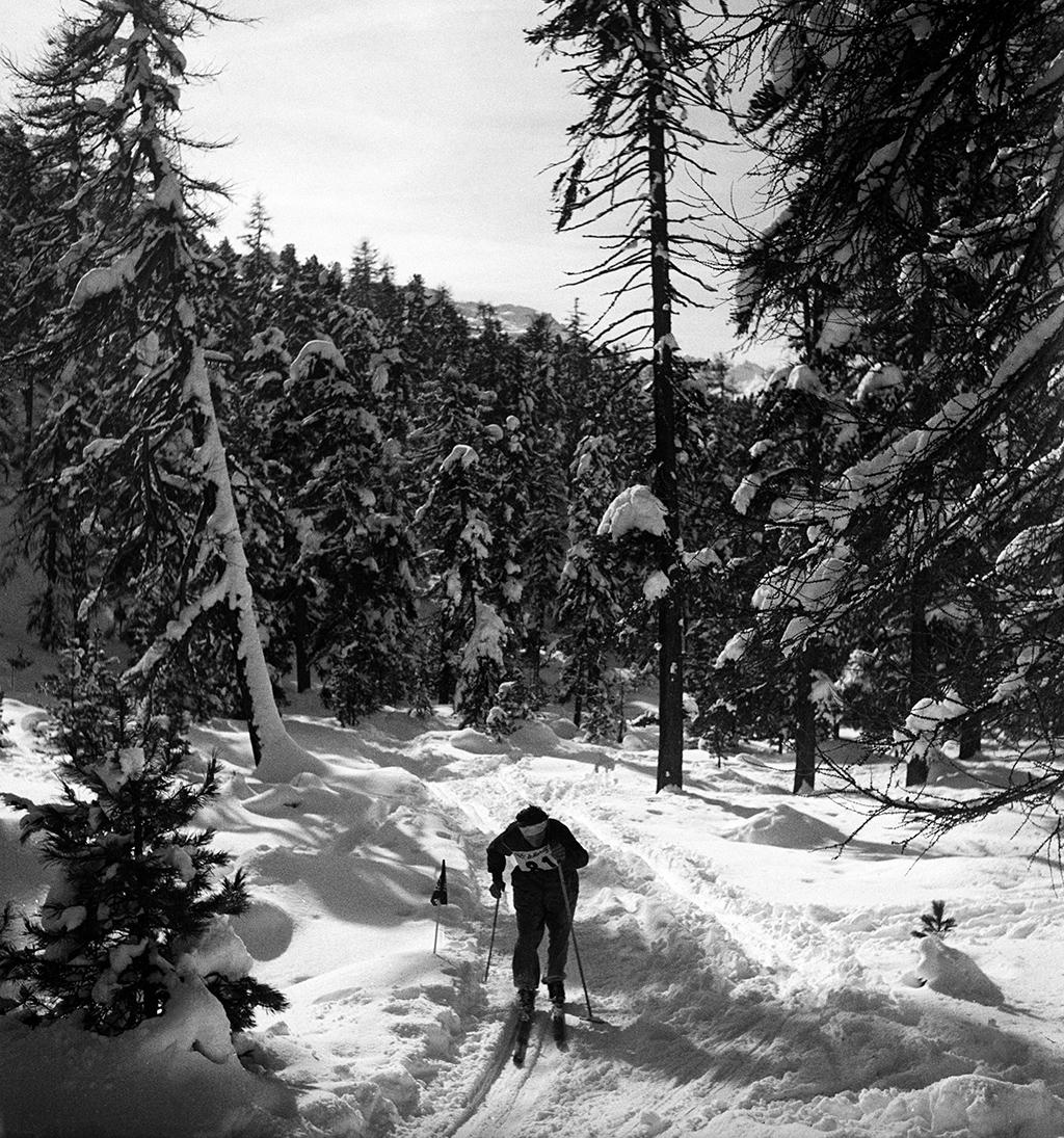 Cross-country skier competing in the pentathlon.