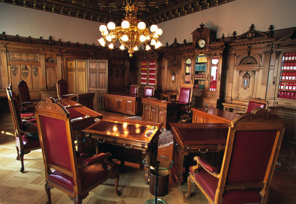 The cabinet room in the Swiss parliament