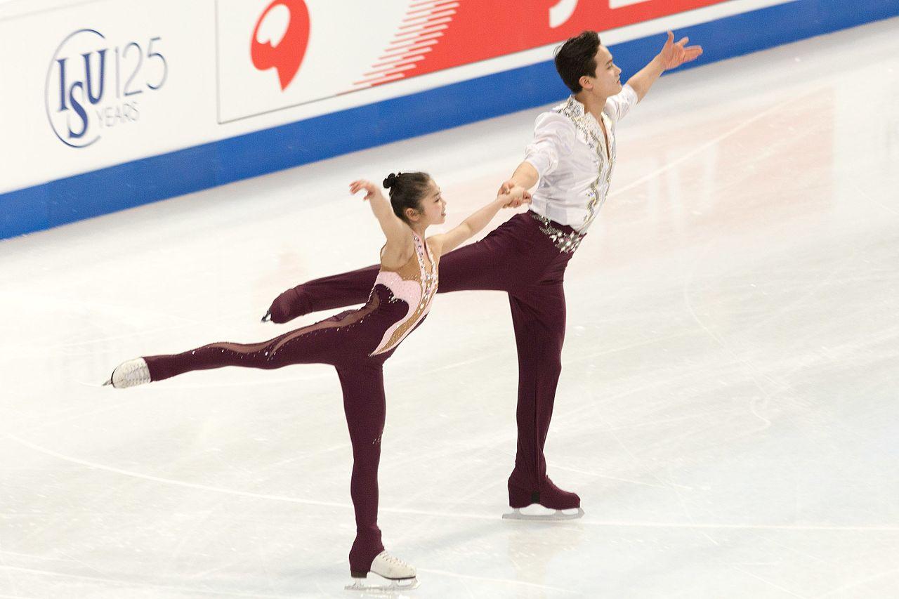 Tae Ok Ryom e Ju Sik Kim ai Mondiali 2017 di pattinaggio artistico, all inizio del programma libero