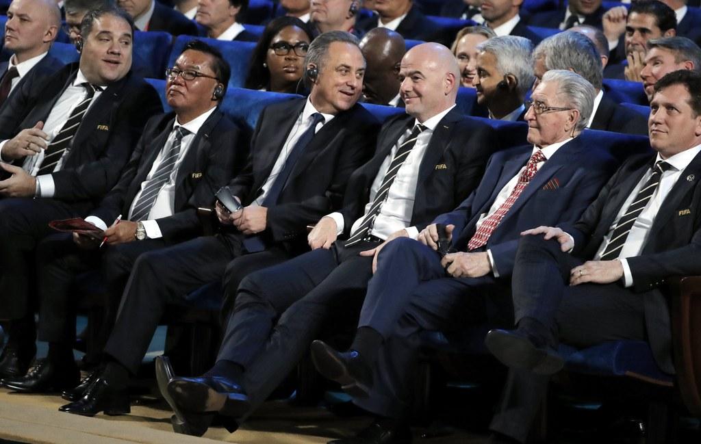 FIFA President Gianni Infantino during the final draw of the World Cup at the Kremlin in December