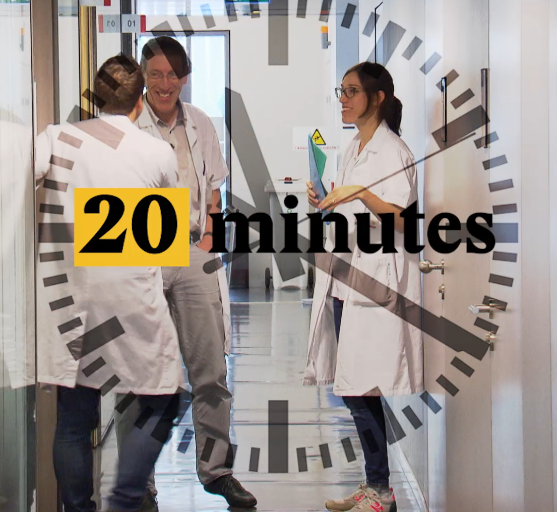 A cover image for a Nouvo video about shorter appointments at the doctor.
