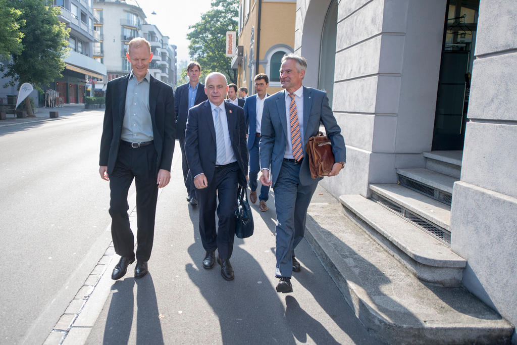 Johann Gevers with Swiss Finance Minister Ueli Maurer