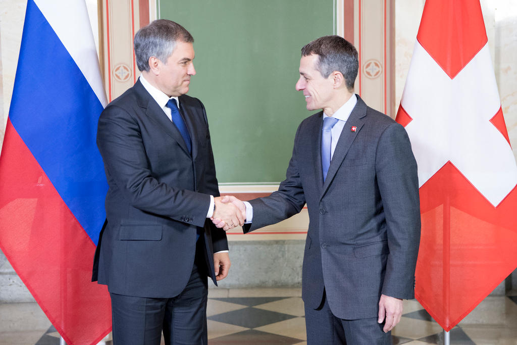 Vyacheslav Volodin and Ignazio Cassis