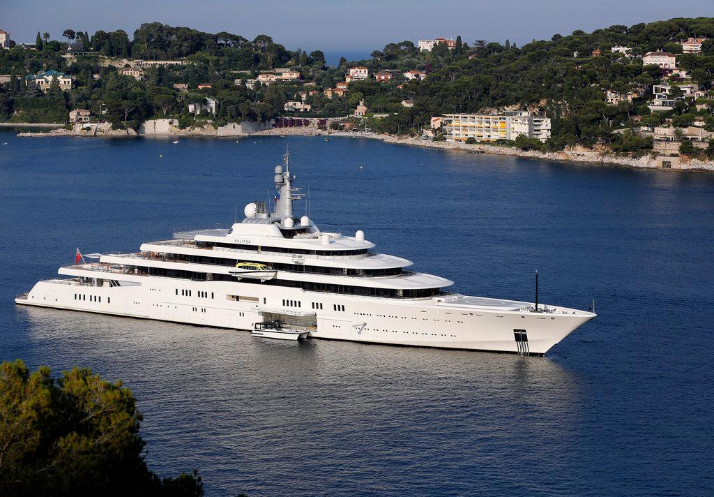 large luxury boat on blue water