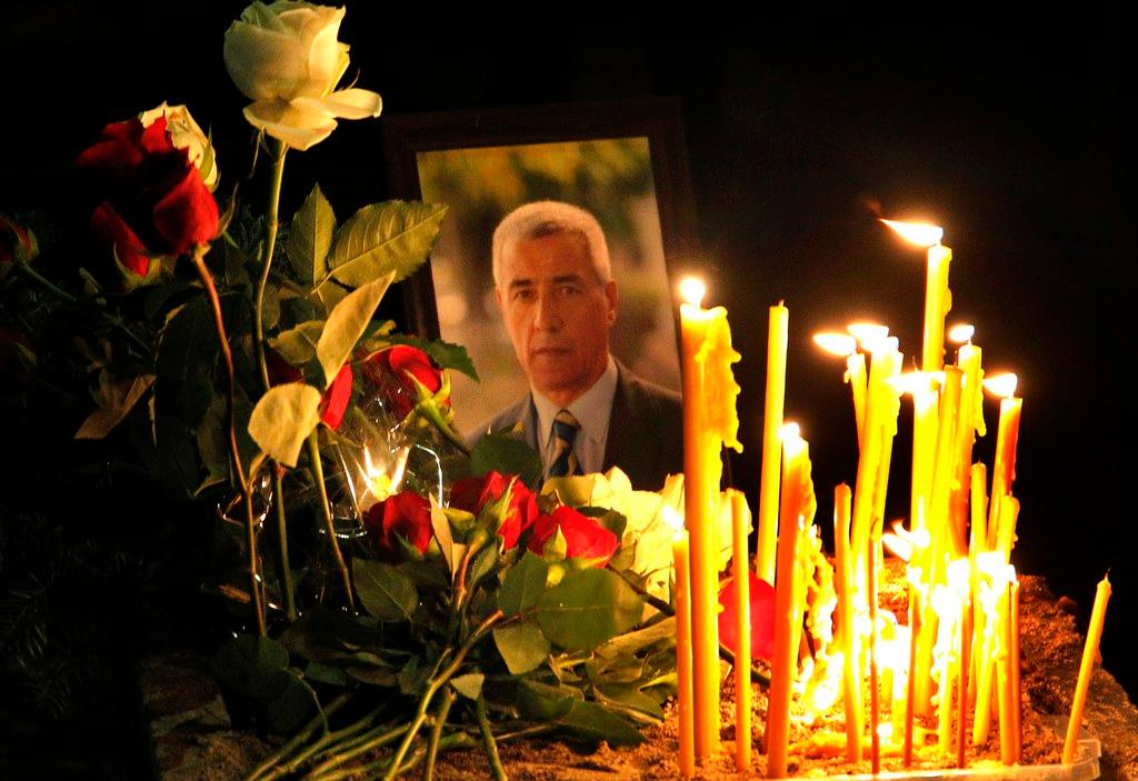 Homenaje a Olivier Ivanovic, líder serbio moderado asesinado el 16 de enero de 2018 en Mitrovica.